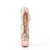 Pleaser - ADORE1020HM Platform Boots, Pole dance shoes - Rose gold coloured Product image